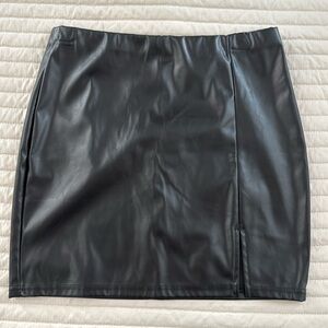 Black Leather Skirt